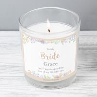 Personalised Floral Watercolour Scented Jar Candle Extra Image 1 Preview